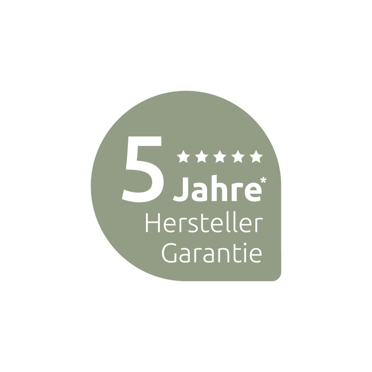 5 Jahre Hersteller-Garantie